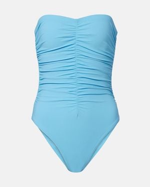 Karla Colletto Basics Ruched Swimsuit - Blue