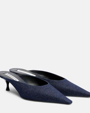 Victoria Beckham Pantoletten Sloan Aus Denim - Blau
