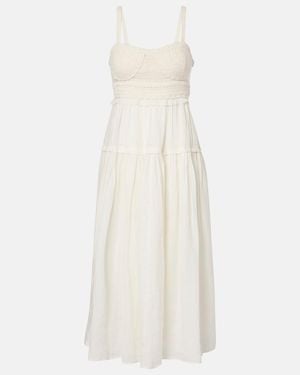 Ulla Johnson Gisela Ramie Midi Dress - White