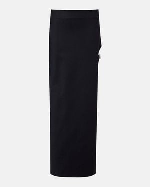 Coperni Garter Cotton-Blend Jersey Maxi Skirt - Black