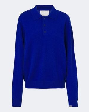 Extreme Cashmere Polopullover N°223 Be For - Blau