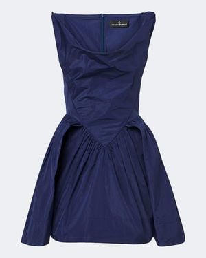 Vivienne Westwood Minikleid Sunday Aus Taft - Blau