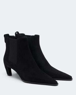 Tory Burch Romy Suede Chelsea Boots - Black