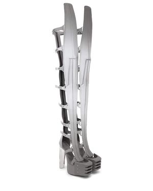 Rick Owens Spartans Platform Over-The-Knee Boots - White
