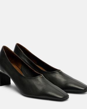 KHAITE Cecilia Leather Court Shoes - Black