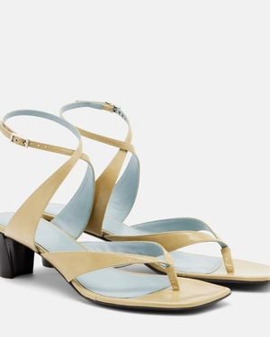 Lemaire Tong Leather Sandals - Metallic