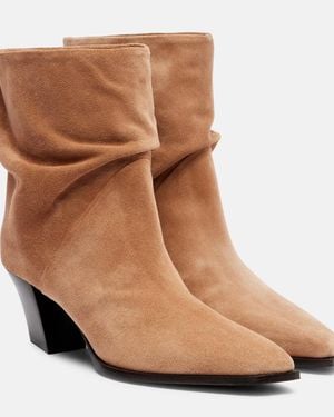 Jimmy Choo Hart 60 Suede Ankle Boots - Brown