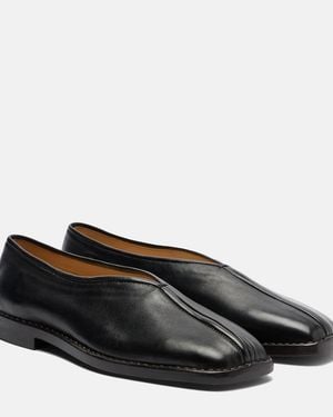 Lemaire Slip-Ons Piped Aus Leder - Schwarz