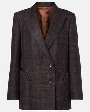 Blazé Milano Everynight Wool, Silk, And Linen Blazer - Black