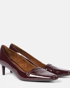 KHAITE Celia 50 Patent Leather Pumps - Brown