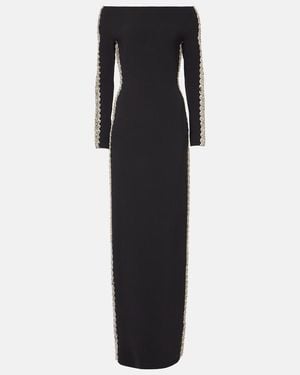Jenny Packham Charisma Embellished Crepe Gown - Black