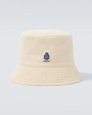 Prada Hut Aus Canvas - Natur