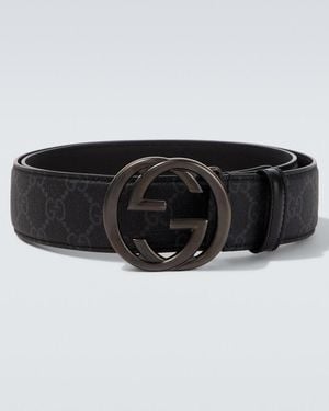Gucci Interlocking G Reversible Belt - Black