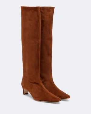 STAUD Bottes Wally En Daim - Marron