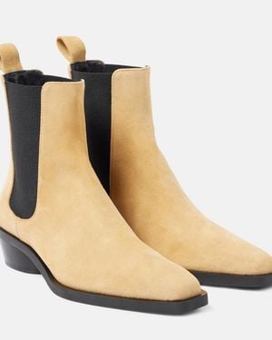 Proenza Schouler Bronco Suede Chelsea Boots - Natural