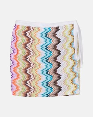 Missoni Falda Envolvente En Zigzag - Blanco