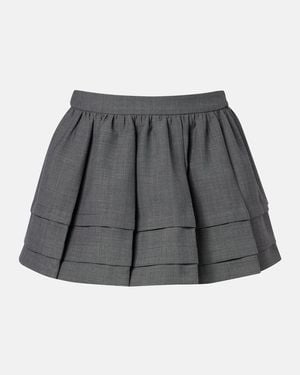ShuShu/Tong Gathered Miniskirt - Gray