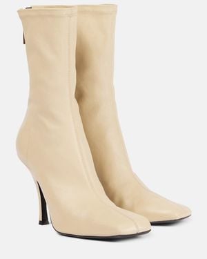 KHAITE Eva Leather Boots - Natural