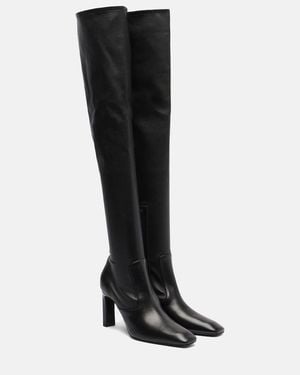 TOTEME Leather Over-The-Knee Boots - Black