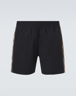 Burberry Banador Con Check - Negro