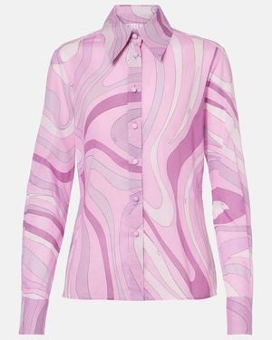 PUCCI Orchidee Cotton Muslin Shirt - Pink