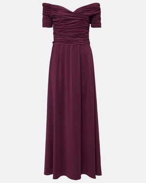 Altuzarra Charlotte Ruched Jersey Maxi Dress - Purple
