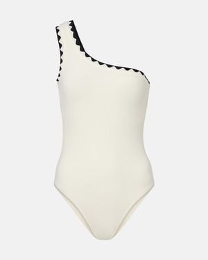 Karla Colletto Lia One-Shoulder Swimsuit - White