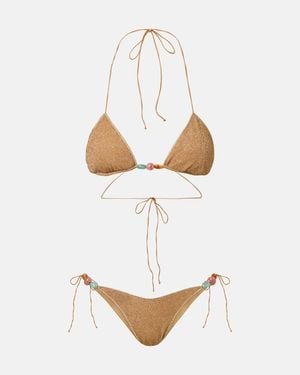 Oséree Lumiere Beaded Bikini - White