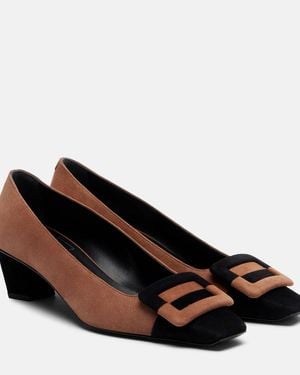Roger Vivier Pumps Belle Vivier Aus Veloursleder - Braun