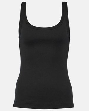 Dolce & Gabbana Ribbed-Knit Cotton Tank Top - Black