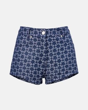 Givenchy Monogram 72 Denim Shorts - Blue