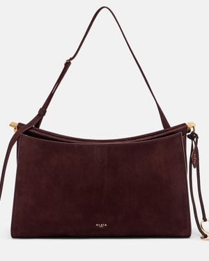 Alaïa Le Click Medium Leather Shoulder Bag - Purple