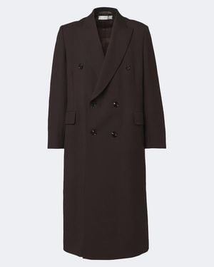 Our Legacy Whale Double-Breasted Virgin Wool Coat - Black