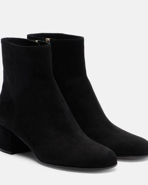 Gianvito Rossi Ankle Boots Joelle Aus Veloursleder - Schwarz