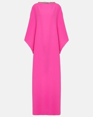Safiyaa Amarella Crystal-Embellished Crepe Gown - Pink