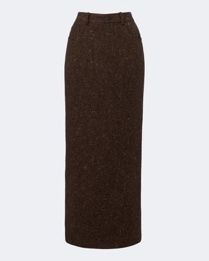 Ralph Lauren Wool And Cashmere-Blend Tweed Maxi Skirt - Brown