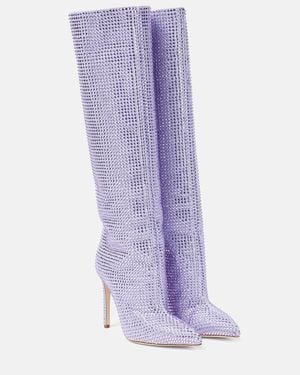 Paris Texas Holly Embellished Knee-high Boots - Purple