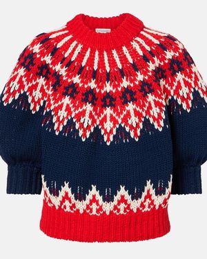 Altuzarra Jersey Marty Fair Isle De Algodon - Rojo