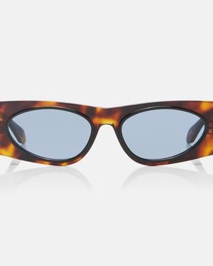 Alaïa Logo Lettering Cat-Eye Sunglasses - Blue