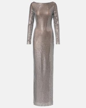 Self-Portrait Embellished Maxi Dress - Grey