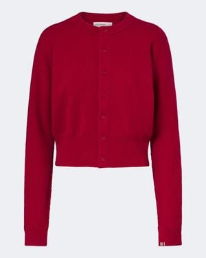 Extreme Cashmere N°257 Blouson Cashmere-Blend Cardigan - Red
