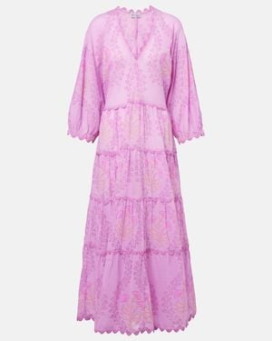 Juliet Dunn Printed Cotton Maxi Dress - Pink