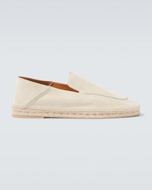 Tom Ford Espadrilles Aus Veloursleder - Weiß