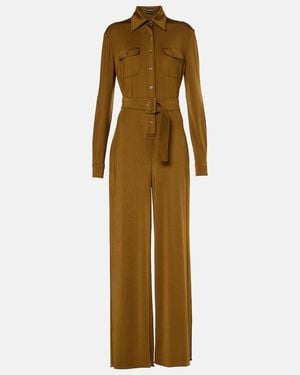 Tom Ford Satin Jersey Jumpsuit - Metallic