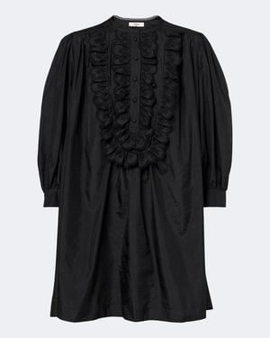 Chloé Ruffled Taffeta Minidress - Black