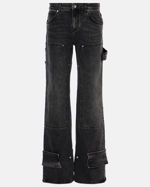 Blumarine Low-Rise Straight Jeans - Black