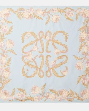 Loewe Tuch Aus Seiden-Twill - Blau