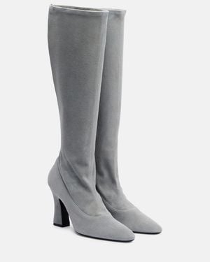 Magda Butrym Suede Knee-High Boots - Grey