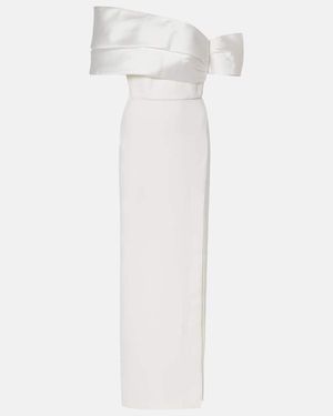 Solace London Alexis Off-Shoulder Maxi Dress - White