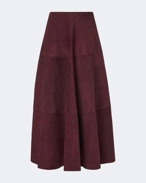 Altuzarra Maxirock Varda Aus Veloursleder - Lila